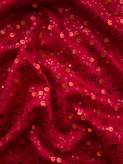 Lady McElroy – Ritzy Sequin Viscose/Spandex Jersey – Red