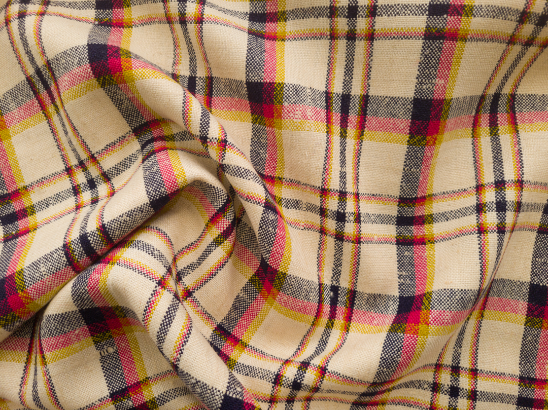 Classic Yellow & Black Tartan Plaid Fine Twill Cotton Shirting Fabricby the  Yard -  UK