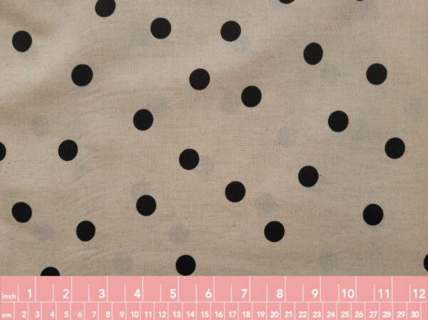 Japanese Cotton/Linen Sheeting - Scattered Polka Dot - Natural