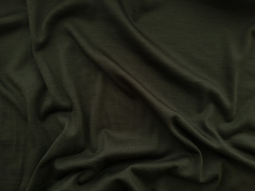 Designer Deadstock - Superwash Wool Jersey - O.D. Green