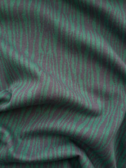 Mind the Maker – Organic Cotton Jacquard Knit – Bark - Calm Grey/Chalky Green