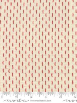 Textured Cotton - French General - French Sashiko - Pearl Red