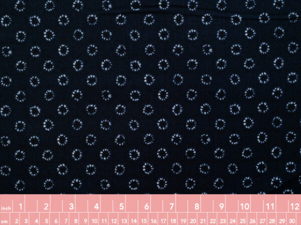 Japanese Cotton Sheeting - Shibori Circles - Dark Blue