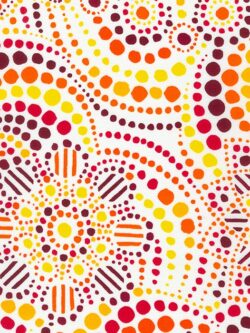 Quilting Cotton - Dot and Stripe Delights - Dot Medallion - Sunrise