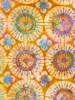 Artisan Cotton Batik - Retro Rainbow - Peach