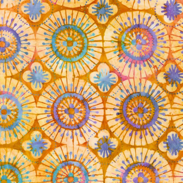 Artisan Cotton Batik - Retro Rainbow - Peach