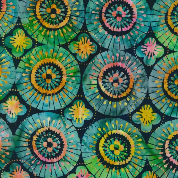 Artisan Cotton Batik - Retro Rainbow - Jewel