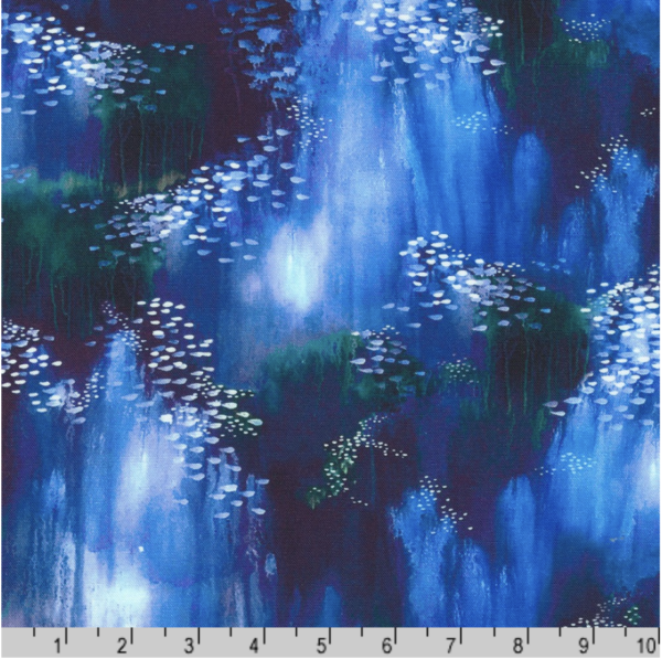 Quilting Cotton - Painterly Trees - Lagoon