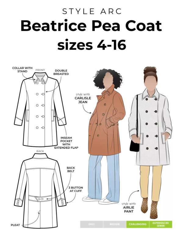 Style Arc Beatrice Pea Coat 4–16