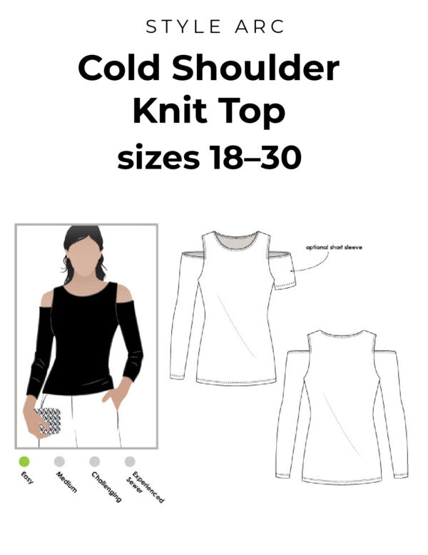 Style Arc Cold Shoulder Knit Top 18–30