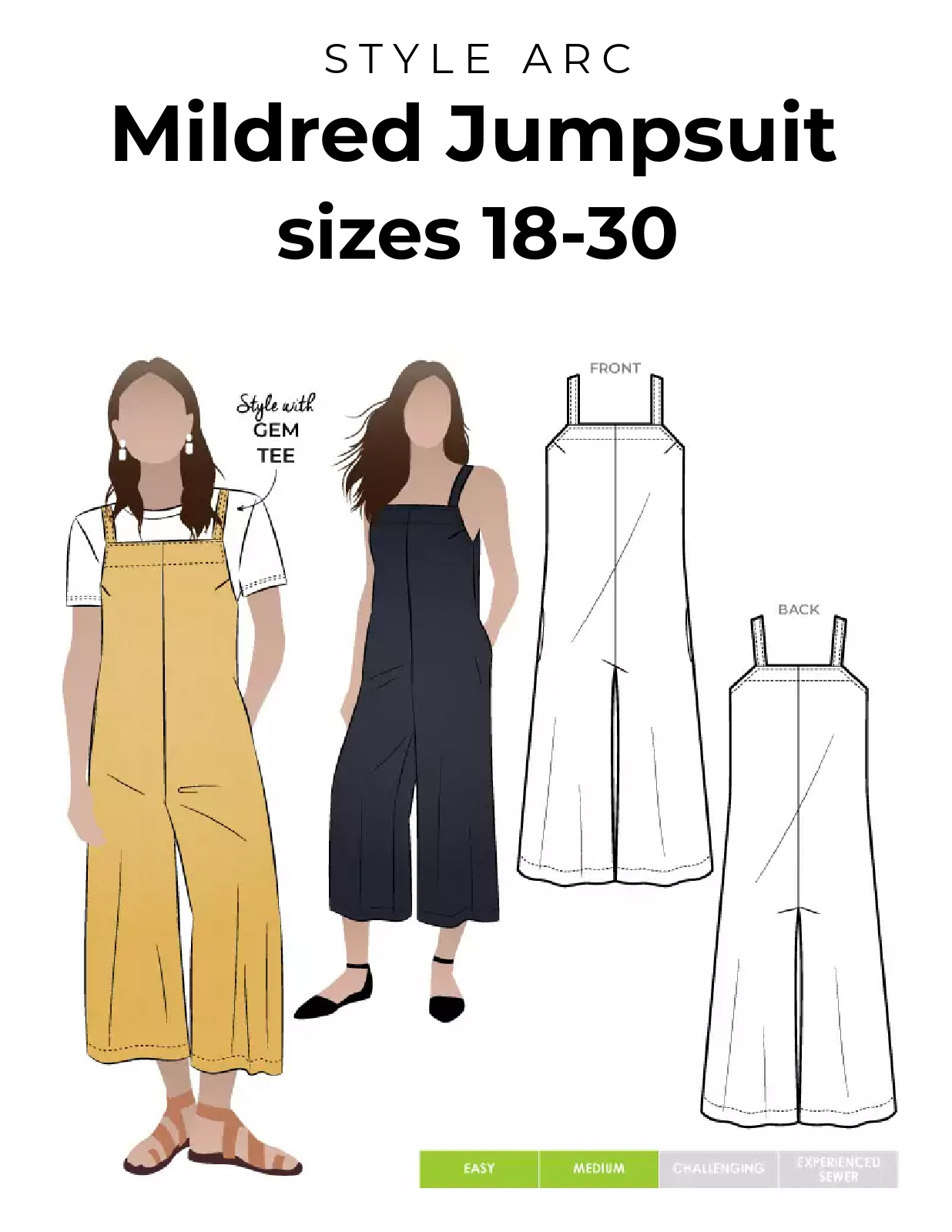 Nova Jumpsuit 14-30 Sewing Pattern by True Bias