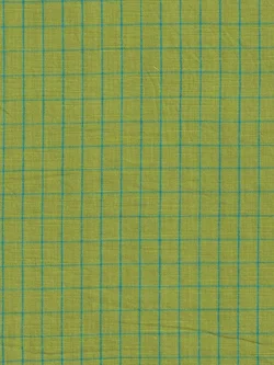 Premium Yarn Dyed Cotton - Small Windowpane - Lime/Turquoise