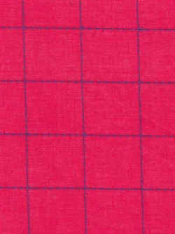 Premium Yarn Dyed Cotton - Windowpane Stitch - Red/Navy