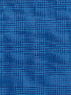 Premium Yarn Dyed Cotton - Houndstooth Plaid -  Peacock/Blue