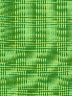 Premium Yarn Dyed Cotton - Houndstooth Plaid - Sun/Green