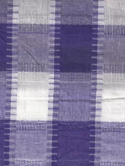 Premium Yarn Dyed Cotton - Dobby Gingham - Purple/Cream