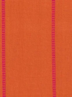 Premium Yarn Dyed Cotton - Dobby Railroad Stripe - Orange