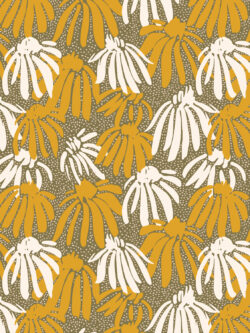 Quilting Cotton - Marked By Nature - Dotted Black-Eyed Susans - Day Dreaming