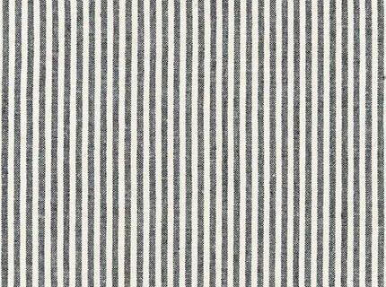 Essex – Linen/Cotton – Yarn Dyed Classic Wovens – Thin Stripe – Black