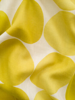 Japanese Cotton/Linen Twill - Watercolor Stones - Citron/Natural