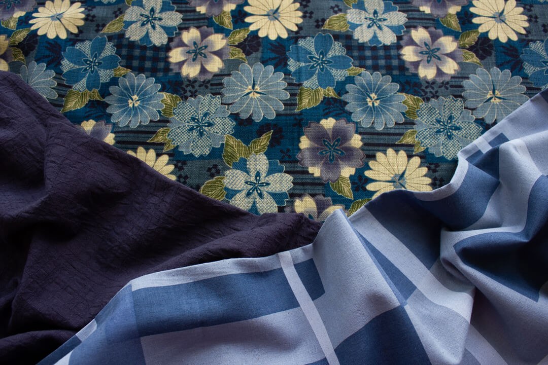 fabrics with blue as a common color