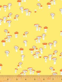 Quilting Cotton - Far Far Away III - Mushrooms - Yellow