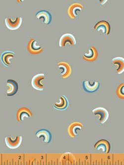 Quilting Cotton - Frolic - Rainbow - Grey