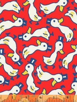 Quilting Cotton - Storybook '22 - Fancy Ducks - Red