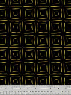 Quilting Cotton - Illusion - Reflection - Black