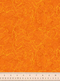 Quilting Cotton - Loose Threads - Orange