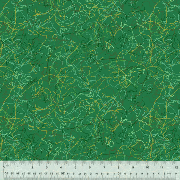 Quilting Cotton - Loose Threads - Green