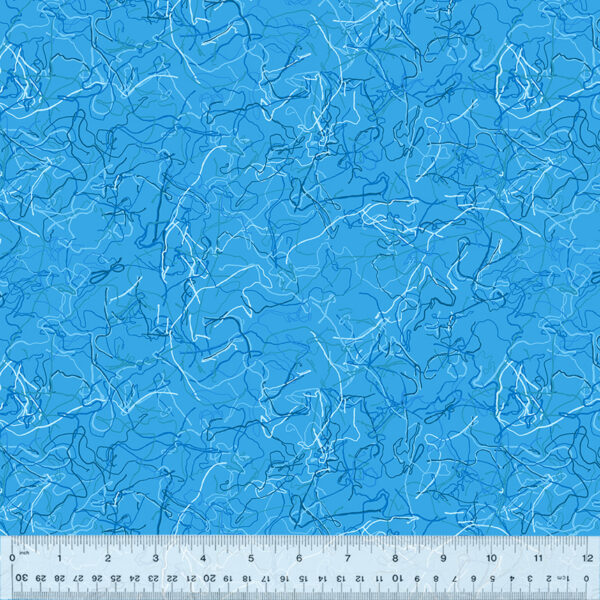 Quilting Cotton - Loose Threads - Cyan