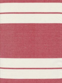 Panache Cotton Toweling - Stripe - Red/White