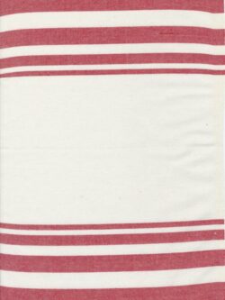 Panache Wide Cotton Toweling - Stripe - White/Red