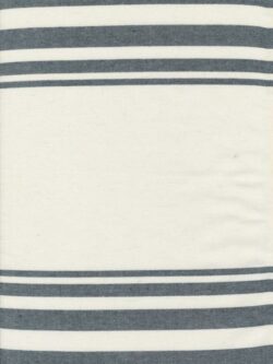 Panache Wide Cotton Toweling - Stripe - White/Black