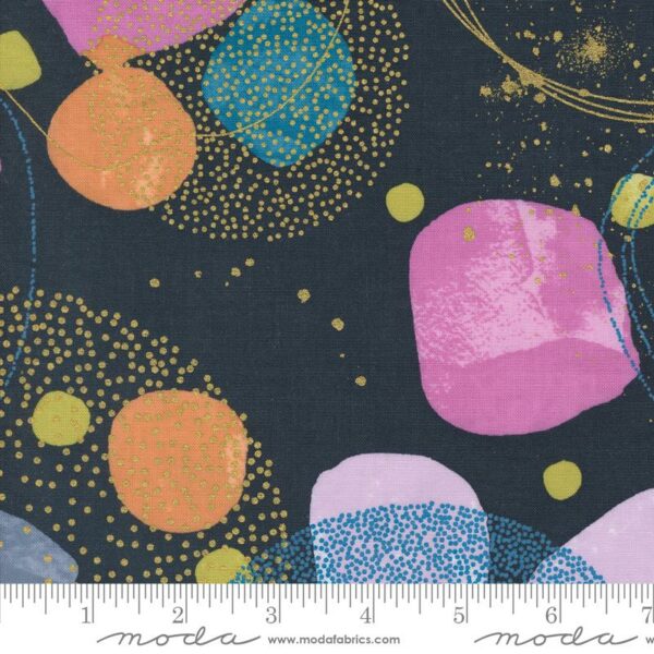 Quilting Cotton - Flirtation - Dancing - Evening/Metallic