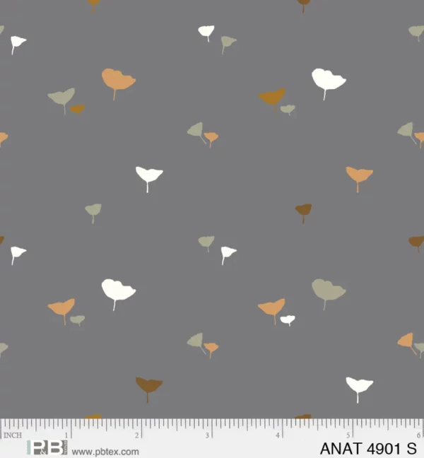 Quilting Cotton - Au Naturel - Ginko - Steel