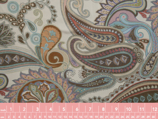 Designer Deadstock - Silk Georgette - Pastel Paisley