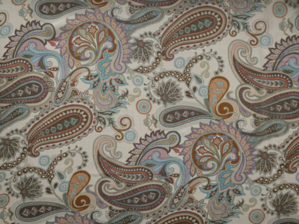 Designer Deadstock - Silk Georgette - Pastel Paisley