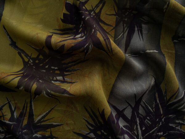 Designer Deadstock - Silk Georgette Panel - Bamboo Garden