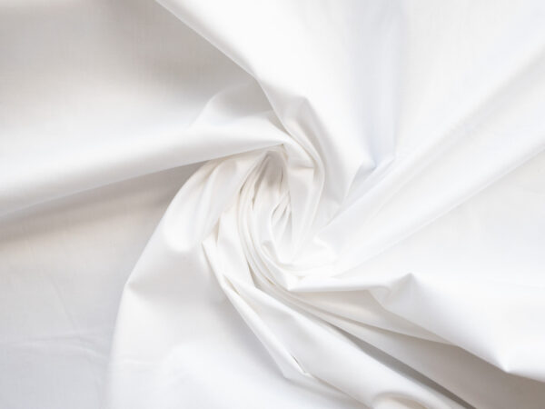 British Designer Deadstock – Cotton Twill Shirting - White