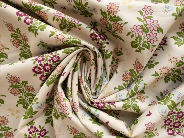 British Designer Deadstock – Cotton Poplin – Garden Floral