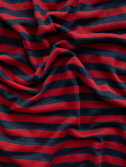 British Designer Deadstock – Viscose/Spandex Jersey – Marine Stripe