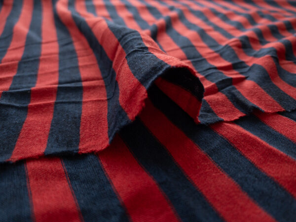British Designer Deadstock – Viscose/Spandex Jersey – Marine Stripe