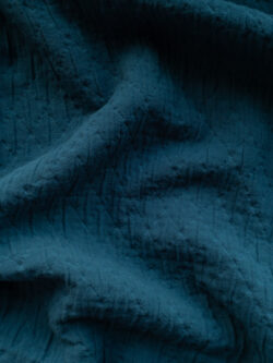 Cotton Crinkle Jacquard - Diamonds - Bluestone