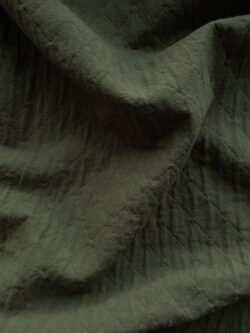 Cotton Crinkle Jacquard - Diamonds - Khaki