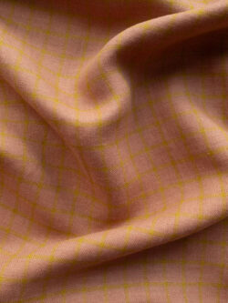 Utopia Washed Linen/Cotton - Check - Peach/Pistachio