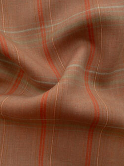 Designer Deadstock – Yarn Dyed Linen - Plaid - Pumpkin Spice