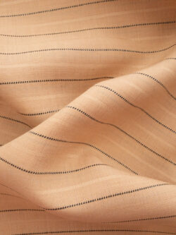 Designer Deadstock – Yarn Dyed Linen - Pinstripe - Peach