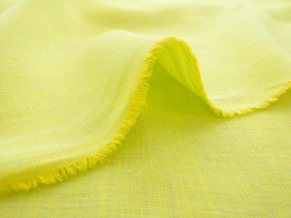 Yarn Dyed Two-Tone Linen - Lemon Lime